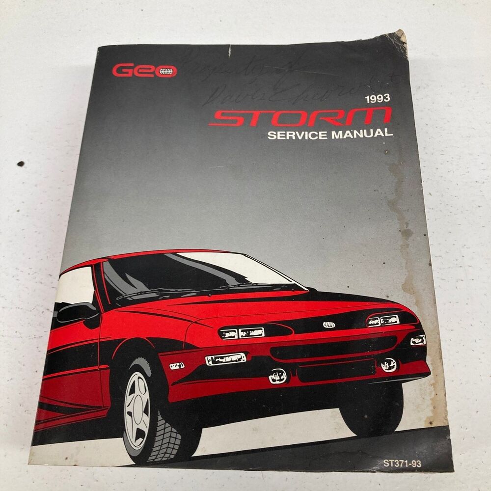Geo Storm Service Manual GM 1993